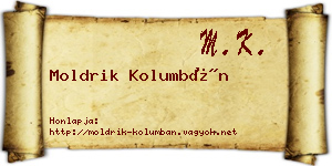 Moldrik Kolumbán névjegykártya